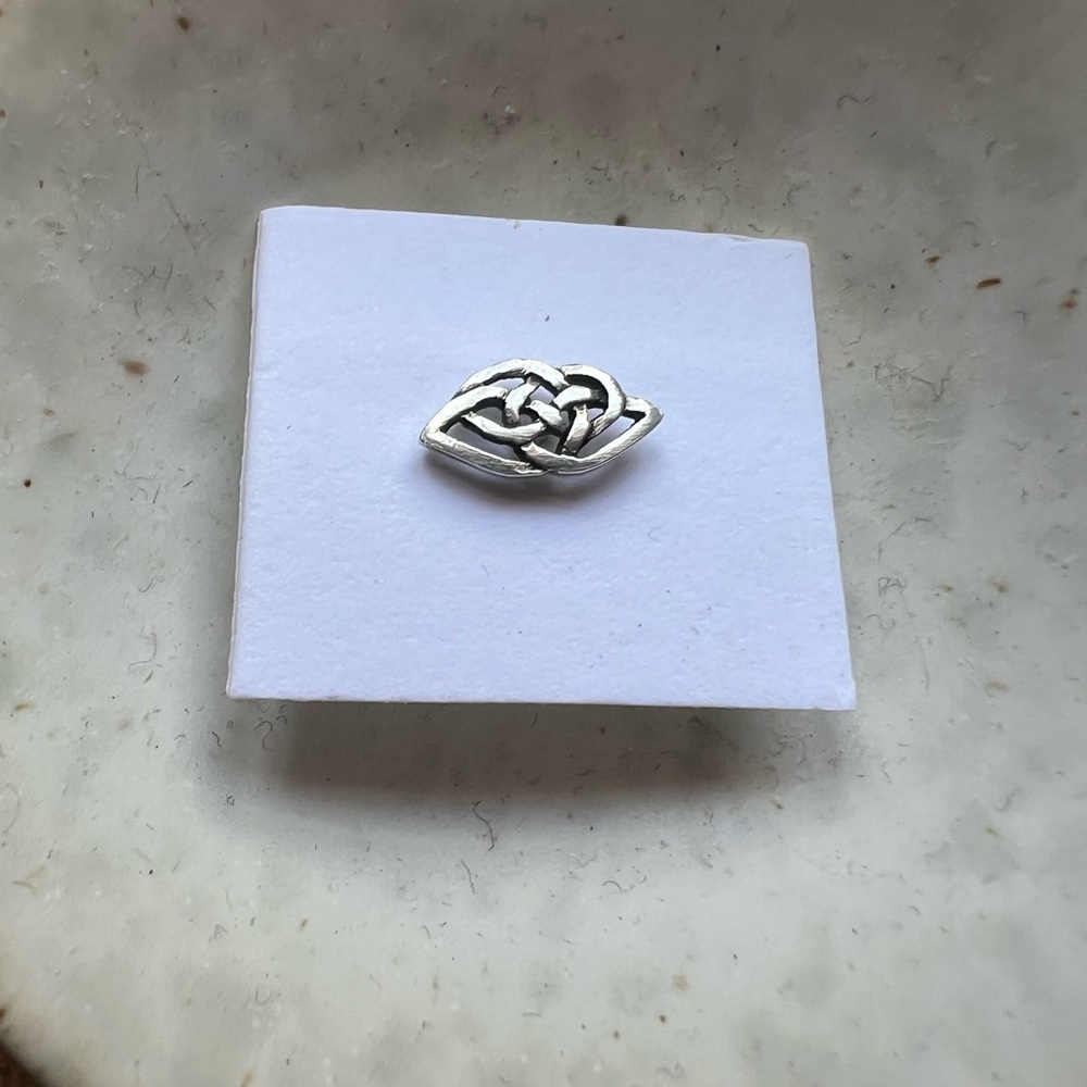 Celtic Symbol Sterling Silver Single Stud Earring